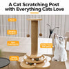 Vertical Sisal Cat Scratching Post with Integrated Climbing Features
