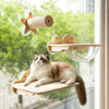 Wooden Window-Mounted Cat Perch & Capsule Bed