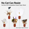 Retractable Cat Teaser Wand with Interchangeable Toy Heads