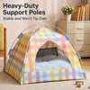Semi-Enclosed Four-Sided Cat Tent Bed