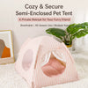 Indoor Pet Tent Bed with Reversible Double-Sided Cushion