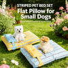 Striped Pet Beds with Pillow – Round, Long & Flat Styles