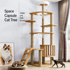 Cat Tree with Scratching Post and Enclosed Hideaway