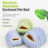 Semi-Enclosed Washable Pet Bed for Cats and Small Dogs