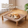 Rattan Cat Bed with Scratching Board