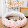 Covered Plush Pet Bed for Cats and Small Dogs