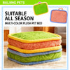 Color-Block Plush Pet Bed with Removable, Washable Design