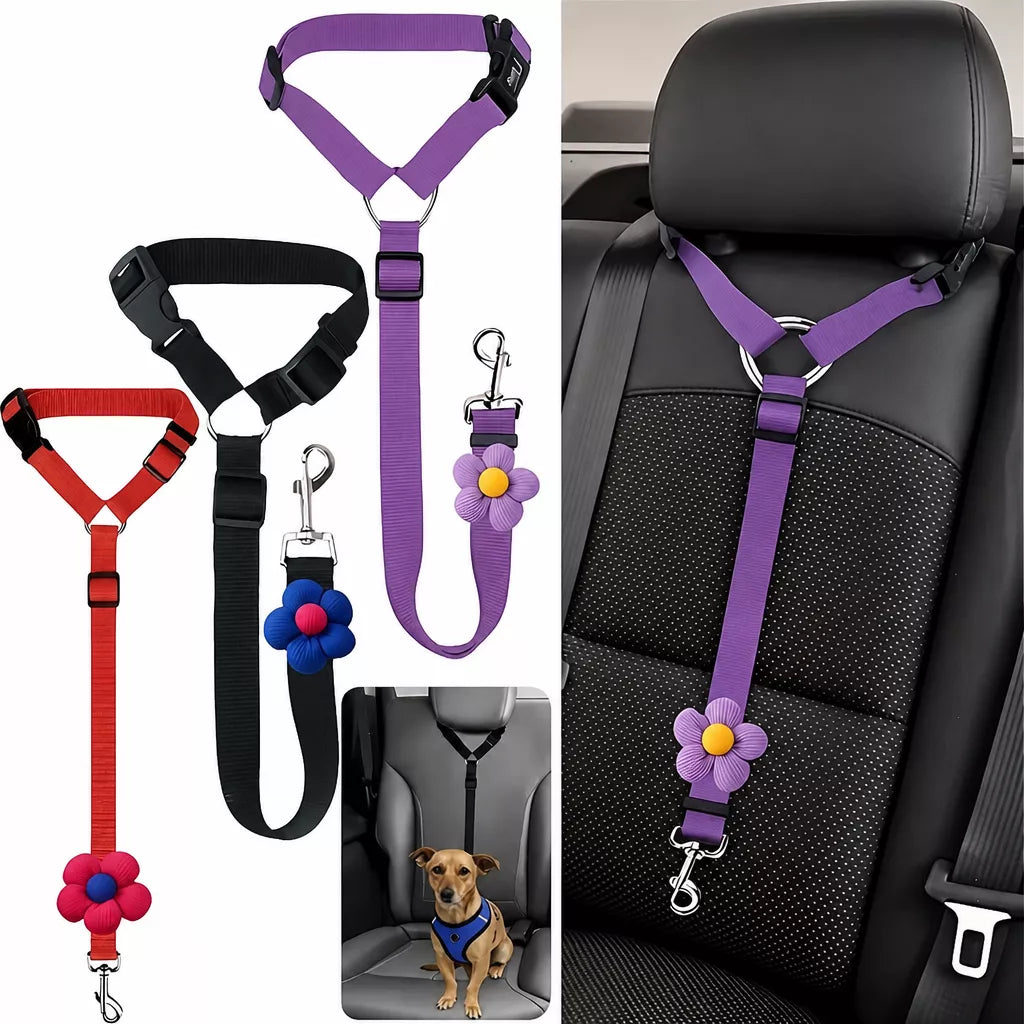 Reflective Retractable Pet Car Seat Belt Leash p-05442