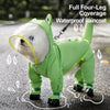Frog Full-Coverage Raincoat for Dogs with Leash Opening