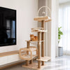 Cat Tree with Condo, Scratching Post & Hanging Toy
