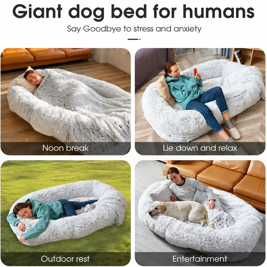 Extra-Large Washable Plush Pet Bed