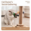 Vertical Cat Scratching Post with Integrated Climbing Tower