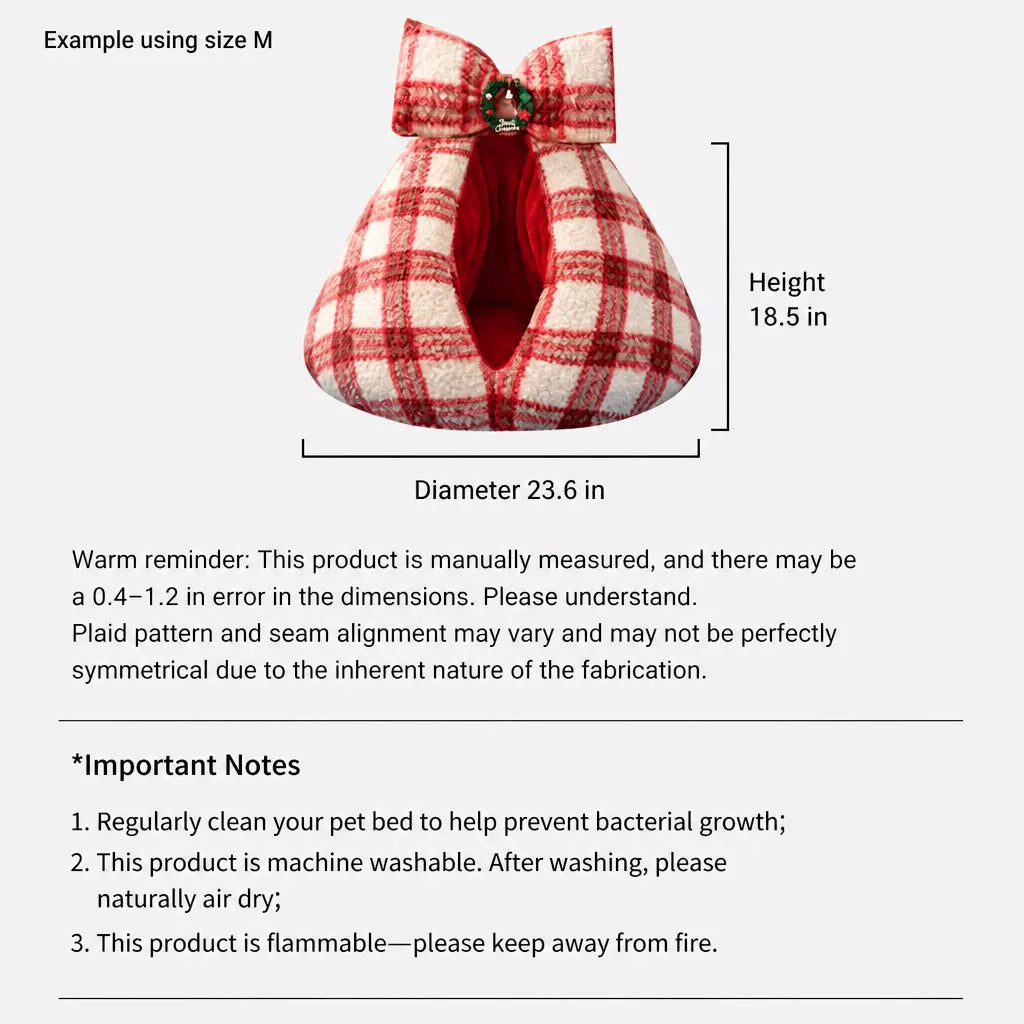 Semi-Enclosed Pet Tent Bed for Cats and Small Dogs