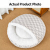 Covered Plush Pet Bed for Cats and Small Dogs