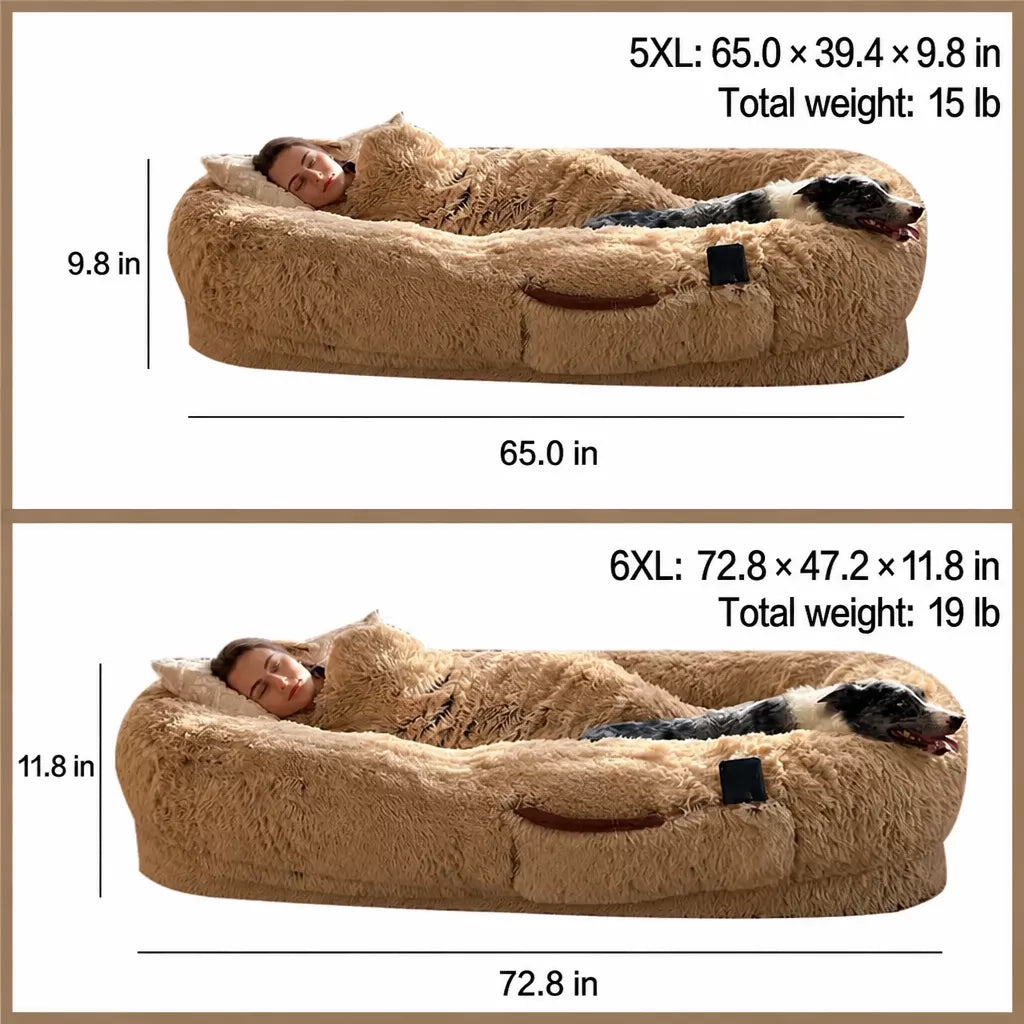 Extra-Large Washable Plush Pet Bed