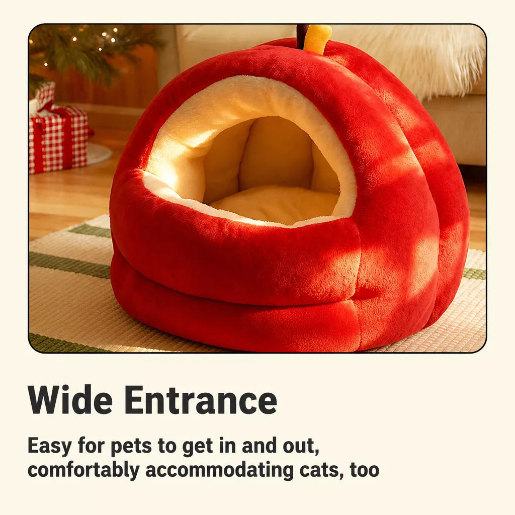 Covered Pet Tent Bed for Cats and Small Dogs