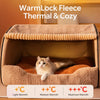 Enclosed Washable Pet Bed with Removable Cover for Cats & Dogs