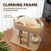Compact Cat Tree with Sisal Scratcher and Cat Bed