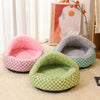 Cozy Semi-Enclosed Pet Bed for Cats and Small Dogs