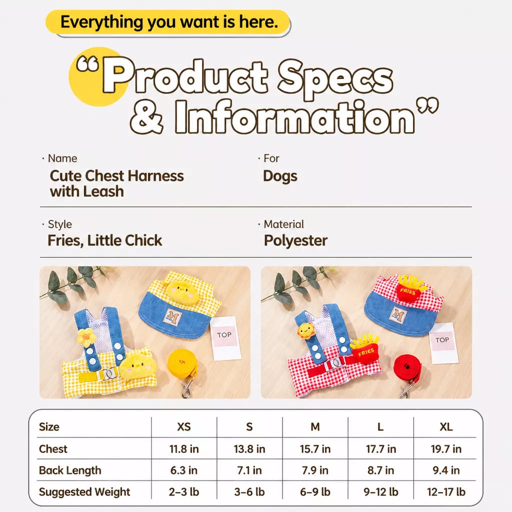 Pet Harness, Leash & Hat Sets for Dogs and Cats