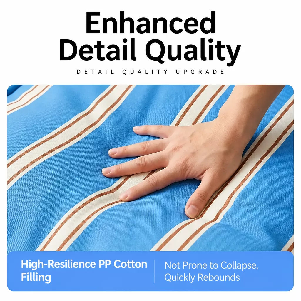 Removable Washable Striped Pet Bed for Small to Medium Dogs & Cats