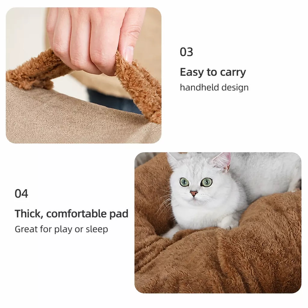 Enclosed Washable Pet House Bed for Dogs and Cats