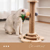 Vertical Cat Scratching Post with Integrated Climbing Tower