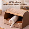 Enclosed Washable Pet Bed with Removable Cover for Cats & Dogs