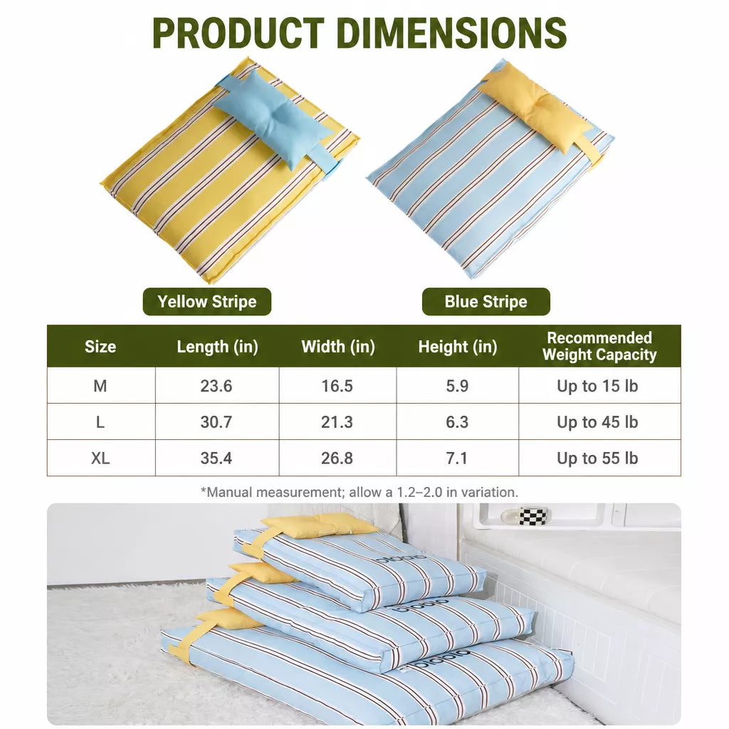 Washable Polyester Pet Bed for Dogs and Cats in Multiple Sizes