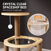 Solid Wood Cat Tree with Capsule Perch and Scratching Posts