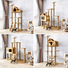 Cat Tree with Scratching Post and Enclosed Hideaway
