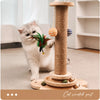 Vertical Cat Scratching Post with Integrated Climbing Tower