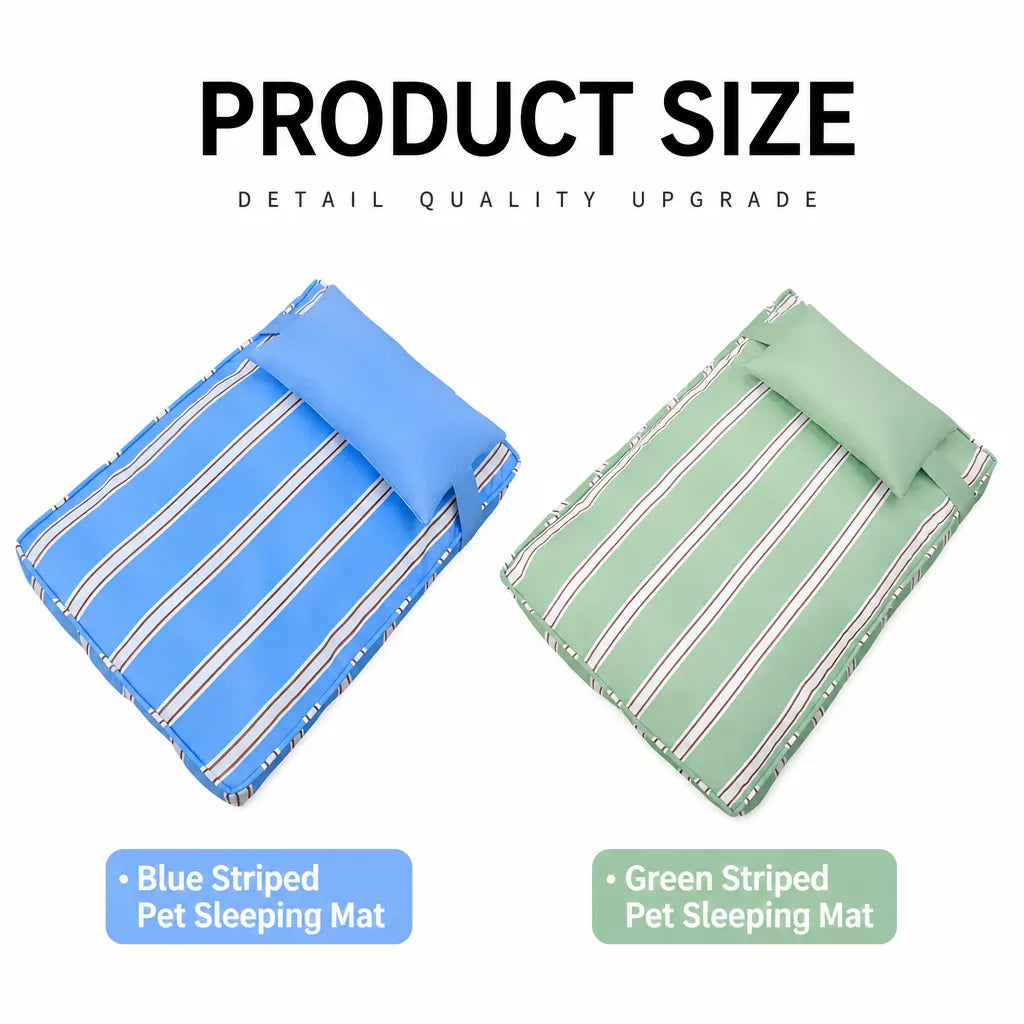 Removable Washable Striped Pet Bed for Small to Medium Dogs & Cats