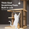 Solid Wood Cat Tree with Capsule Perch and Scratching Posts