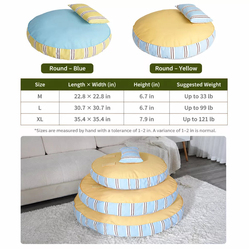 Washable Polyester Pet Bed for Dogs and Cats in Multiple Sizes