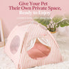 Indoor Pet Tent Bed with Reversible Double-Sided Cushion