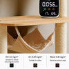 Solid Wood Cat Tree with Scratching Post and Hideaway