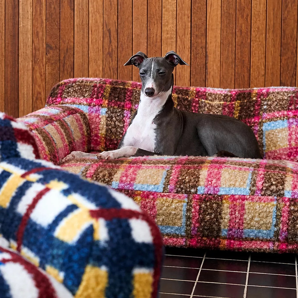 Vintage Plush Pet Sofa Bed for Dogs & Cats