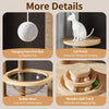 Solid Wood Cat Tree with Capsule Perch and Scratching Posts
