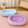 Floral Round Pet Bed for Cats and Small Dogs