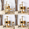Cat Tree with Scratching Post and Enclosed Hideaway