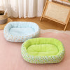 Floral Round Pet Bed for Cats and Small Dogs