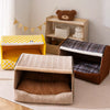 Enclosed Washable Pet Bed with Removable Cover for Cats & Dogs