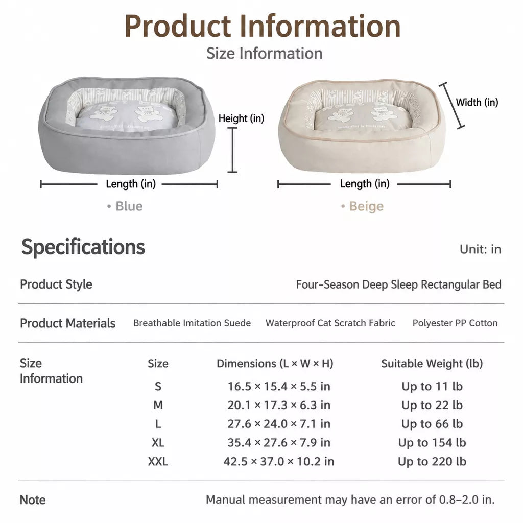 Reversible Washable Nylon Pet Bed for Dogs and Cats