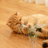 Cat Teaser Wand Toy with Feather and Bell Details
