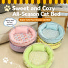 Floral Round Pet Bed for Cats and Small Dogs