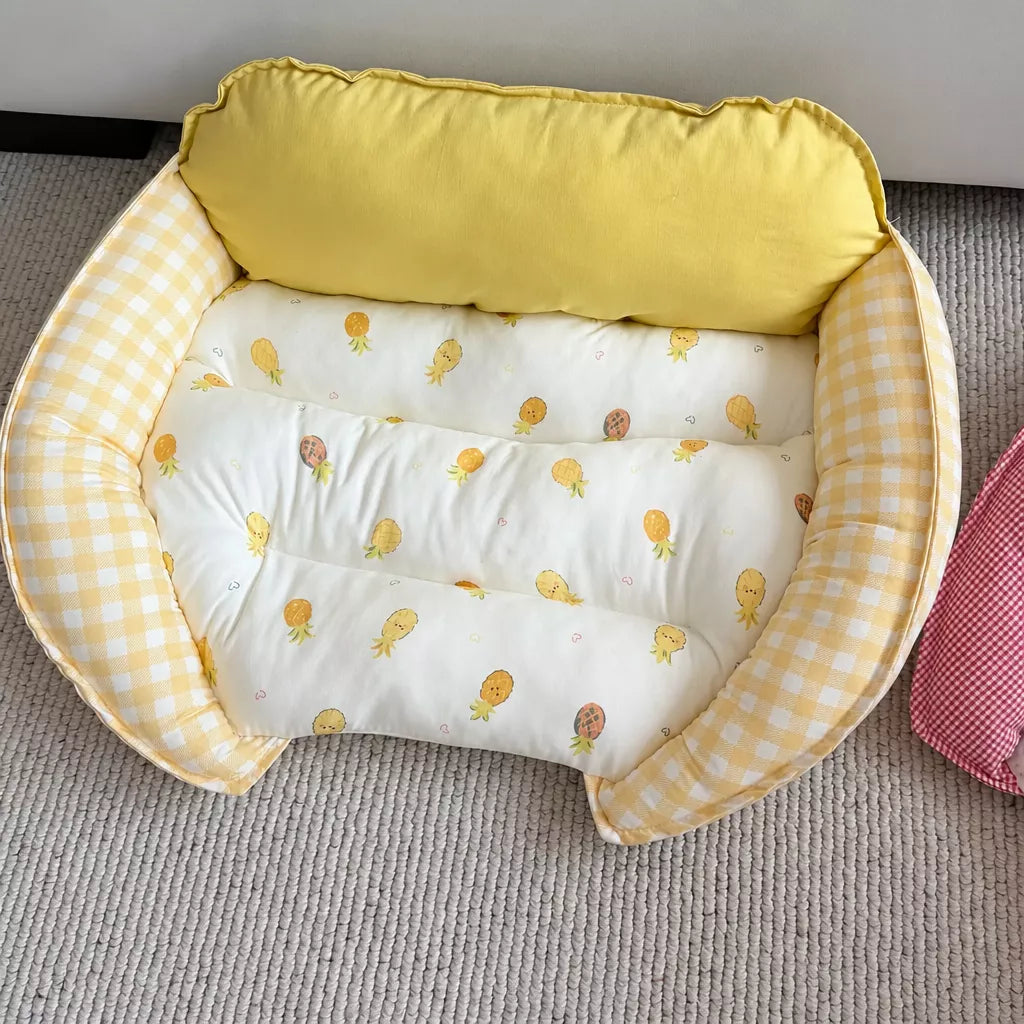 Reversible Curved Pet Sofa Bed for Small Dogs & Cats