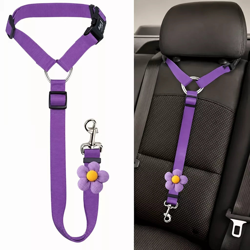 Nylon Pet Car Tether for Dogs and Cats p-05425