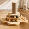 Vertical Cat Scratching Post with Integrated Climbing Tower