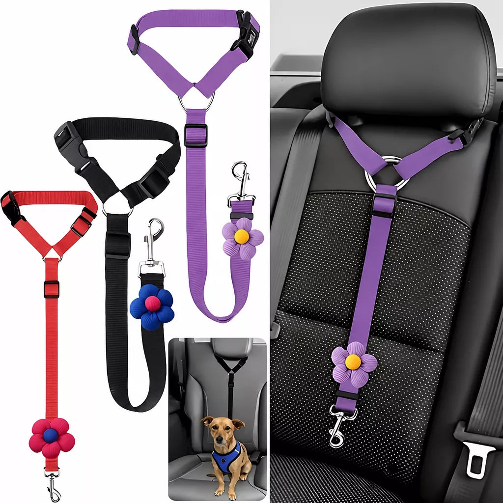 Reflective Retractable Pet Car Seat Belt Leash p-05442